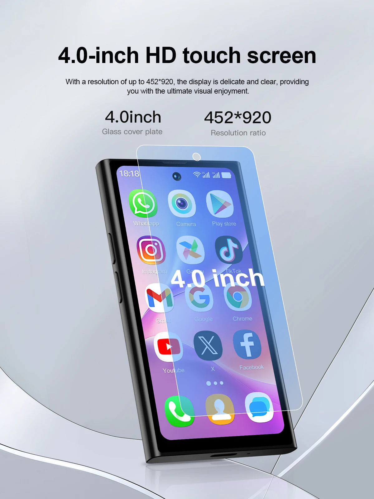 NEW SERVO S27 Mini Android Smartphone 4.0" Full Screen 2GB+16GB Memory 5MP 2 SIM Stanbdby Face Unlock 3G Cute Phones Google Play