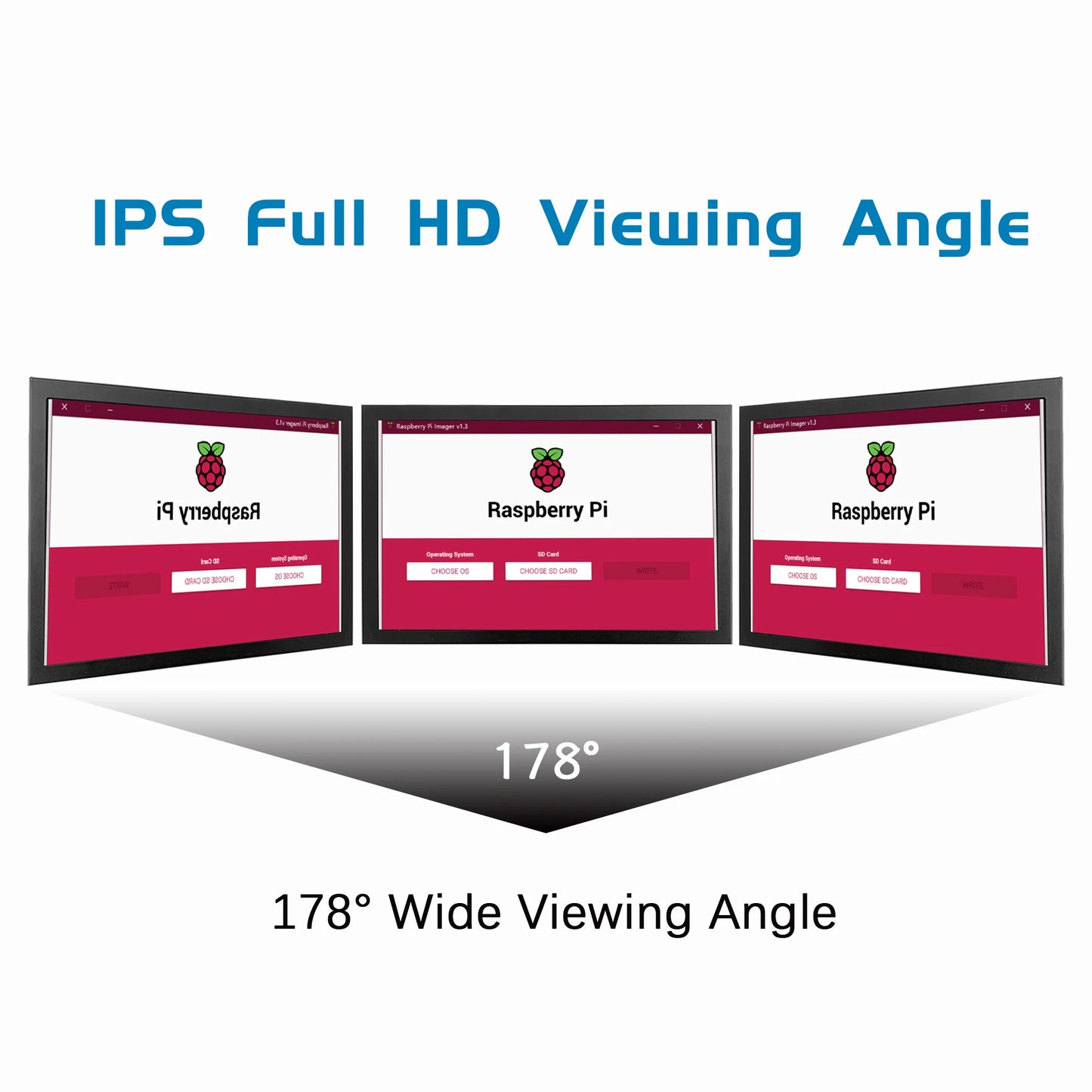 Raspberry Pi 7 Inch NONTouch Screen IPS 1024x600 HD LCD HDMI- Display  for RPI 4B 3B+ 3B PC Secondary Screen Portable Monitor