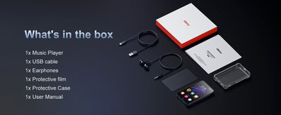 WiFi MP3 Player Oilsky-M303/Bluetooth 5.0/4.0 inch 1080P Full Touch Screen MP4/With Speakers, Portable Digital HiFi FM/ Support
